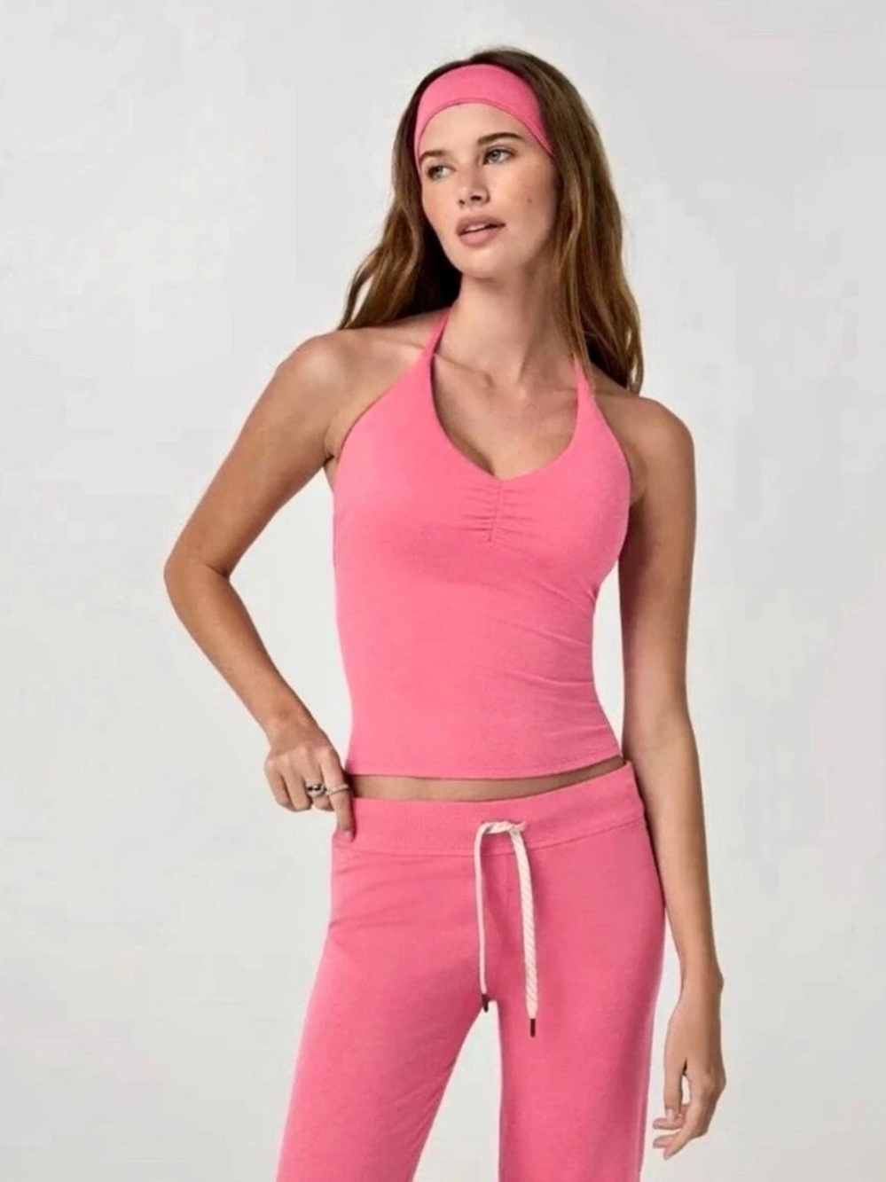 Vuori Halo Halter Top Pink